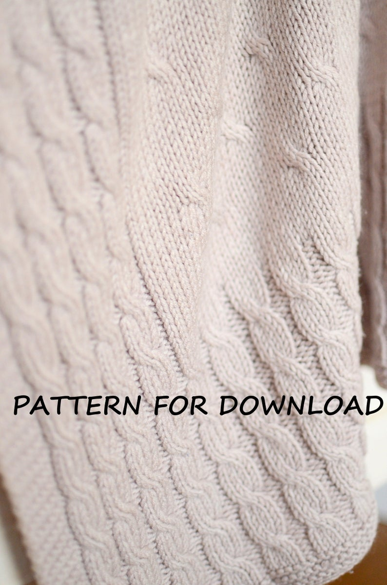 Knitting Baby Blankets Patterns Cable Knit Ba Blanket Pdf Pattern In English Knitted Ba Blanket Pattern Knitting Pattern For Babies Ba Blanket Knitting Pattern