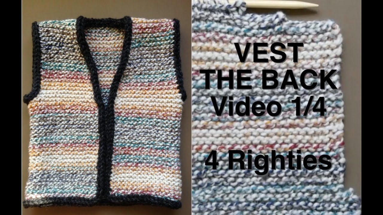 Knitting Daily Tv Free Patterns How To Knit Simple Vest Part 14 The Back 4 Righties