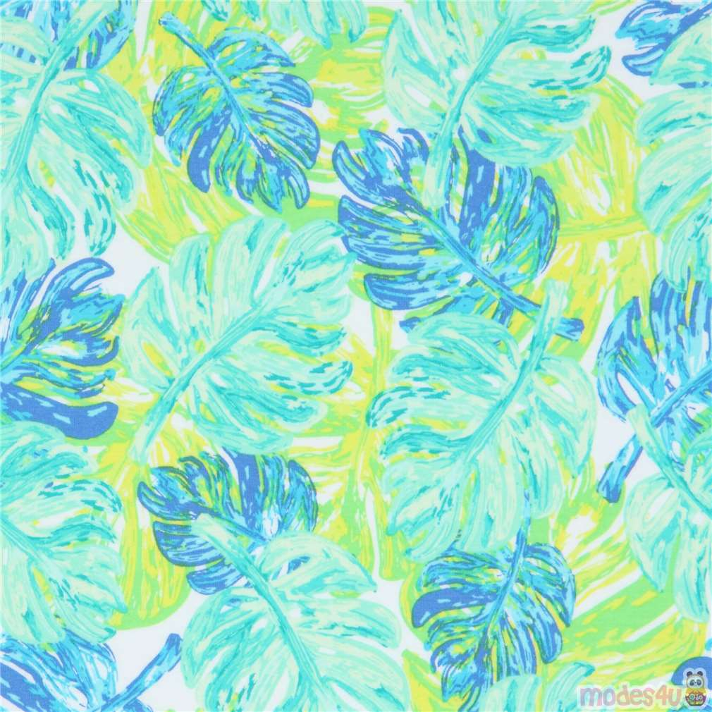 Knitting Leaf Pattern Art Gallery Fabrics Tropical Knit Leaf Pattern