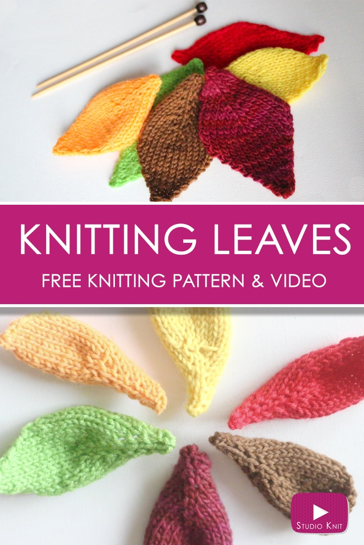 Knitting Leaf Pattern How To Knit A Leaf Shape Knitting Pattern Studio Knit