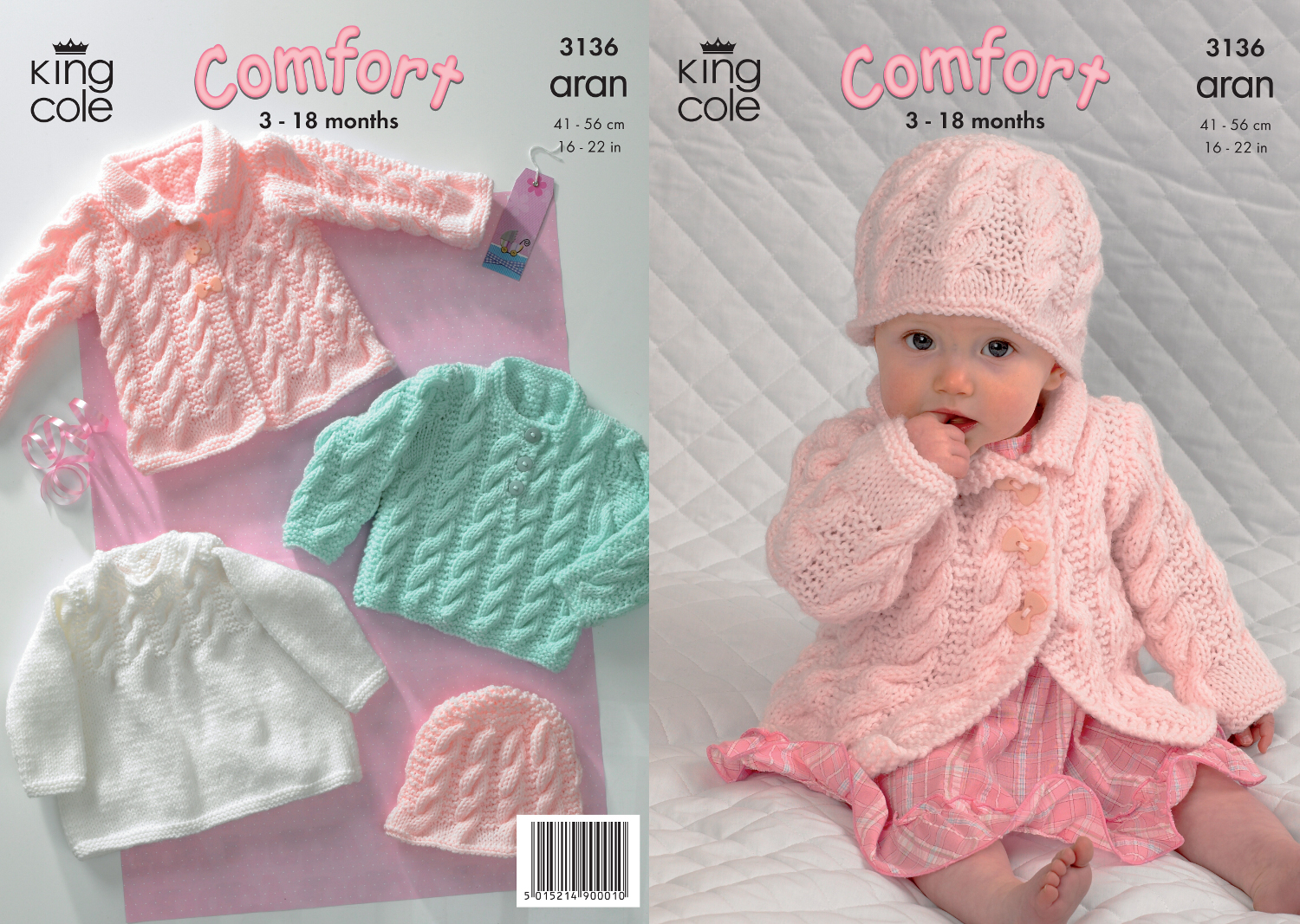 Knitting Pattern Baby Sweater Details About Ba Comfort Aran Knitting Pattern King Cole Coat Dress Sweater Hat Knit 3136