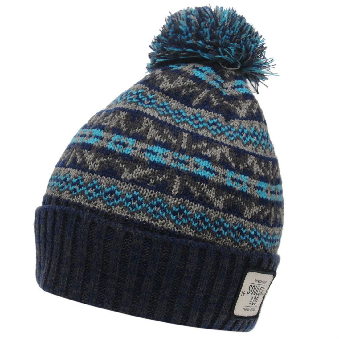 Knitting Pattern Bobble Hat Details About Soulcal Mens Dogoda Bobble Hat Pattern Winter