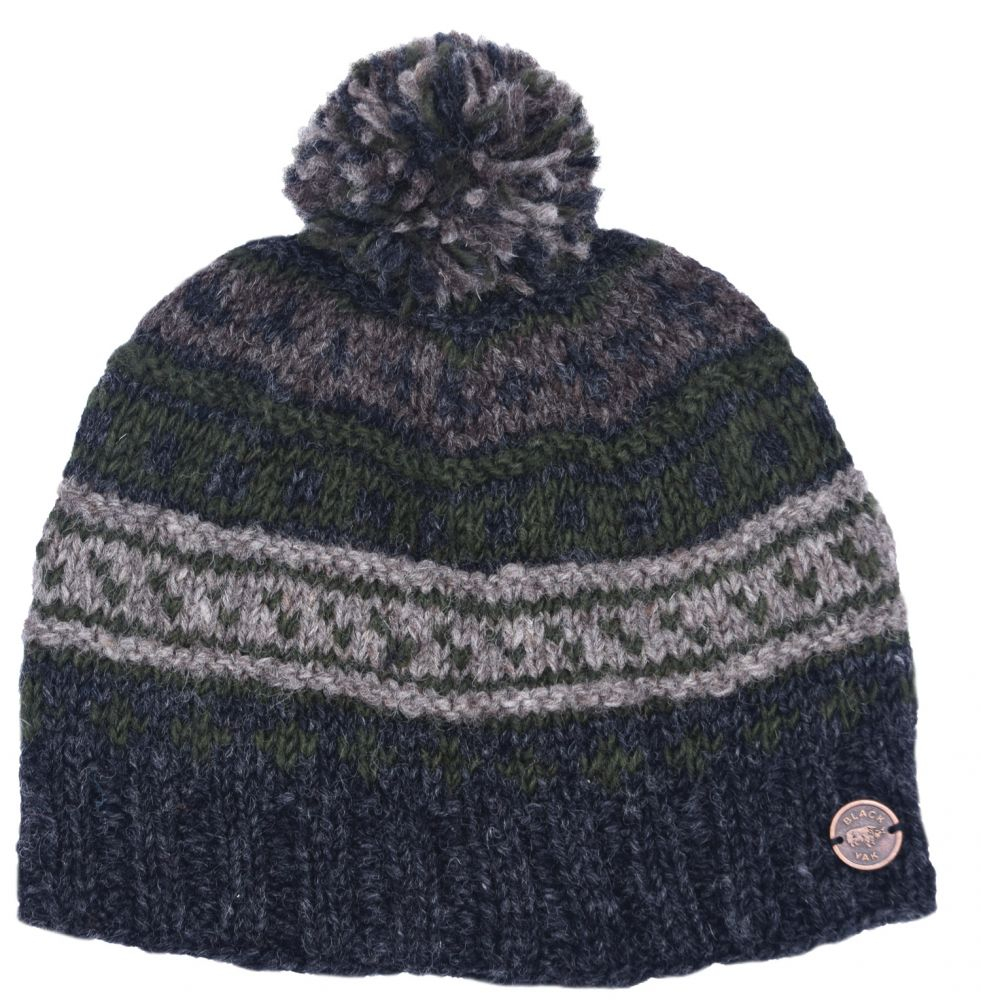 Knitting Pattern Bobble Hat Half Fleece Lined Pattern Ridge Bobble Hat Greysmoss