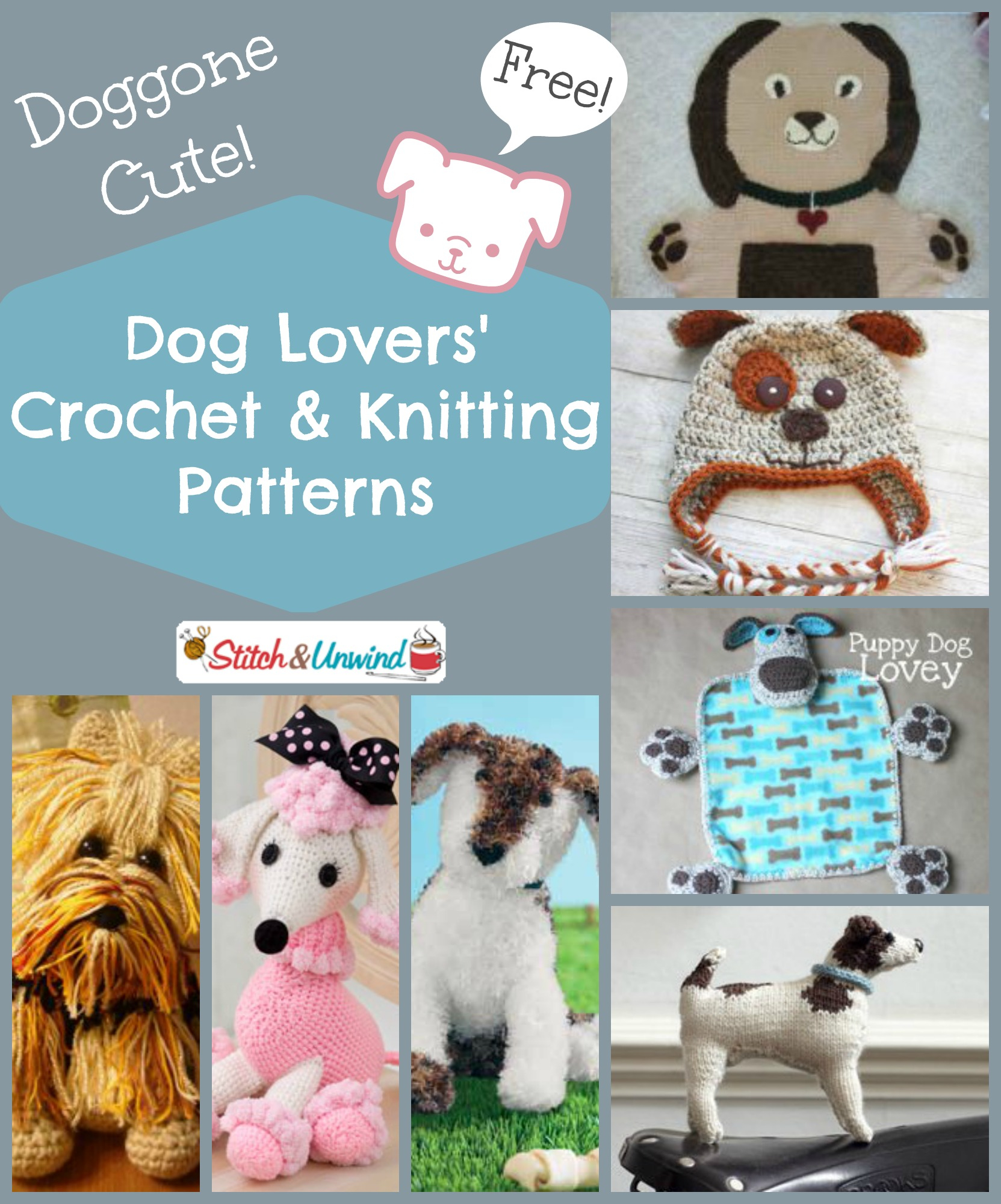 Knitting Pattern Dog Doggone Cute Dog Lovers Crochet And Knitting Pattern Round Up