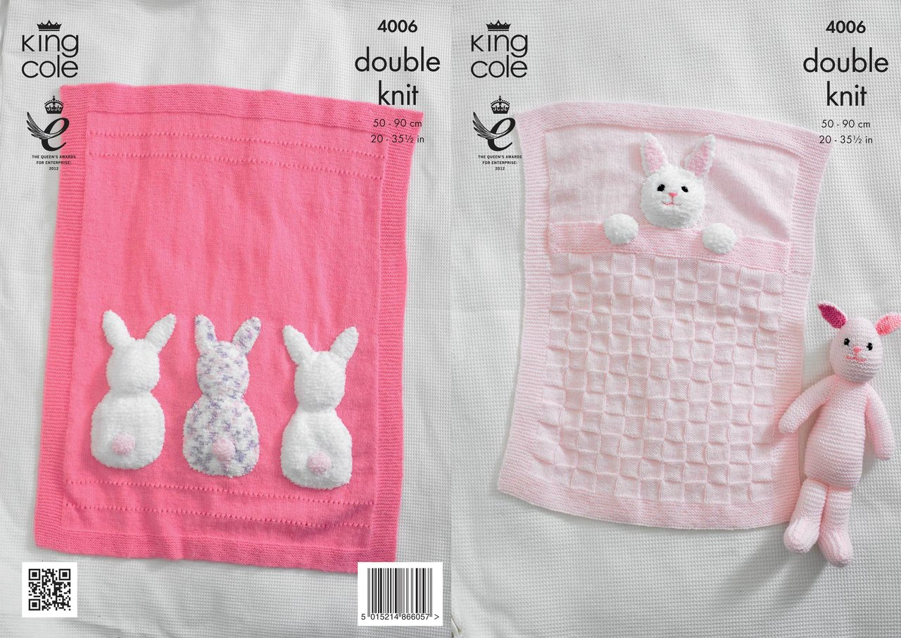 Knitting Pattern For Baby Blankets King Cole 4006 Knitting Pattern Ba Blankets And Bunny Rabbit Toy In King Cole Dk