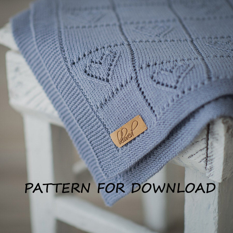 Knitting Pattern For Baby Blankets Knit Ba Blanket Pattern In English Knitting Pattern For Babies Heart Ba Blanket Pattern Ba Blanket Knitting Pattern Pdf Pattern