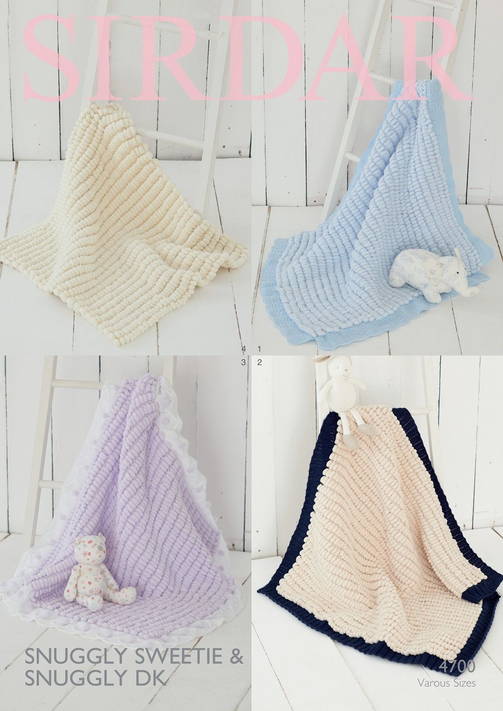 Knitting Pattern For Baby Blankets Sirdar Babies Blankets Knitting Pattern In Sweetie Pompom 4700p Pdf