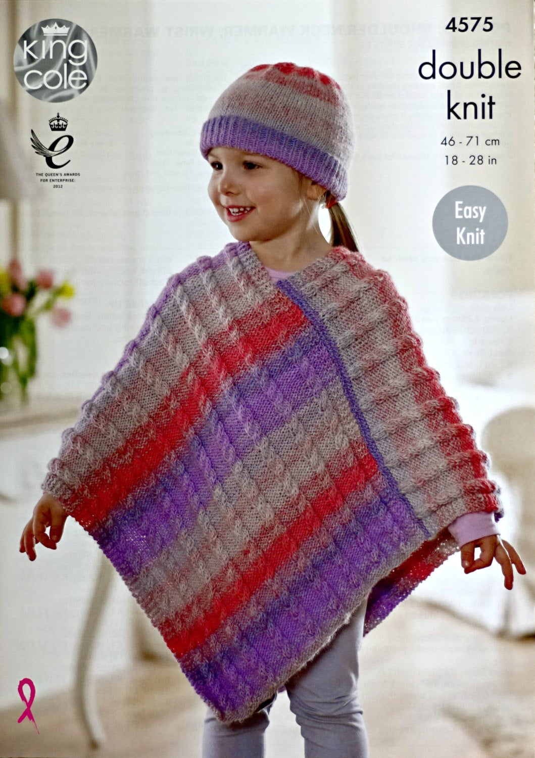 Knitting Pattern For Childs Poncho Girls Knitting Pattern K4575 Girls Easy Knit Cable Poncho And Hat Knitting Pattern Sprite Dk Light Worsted King Cole