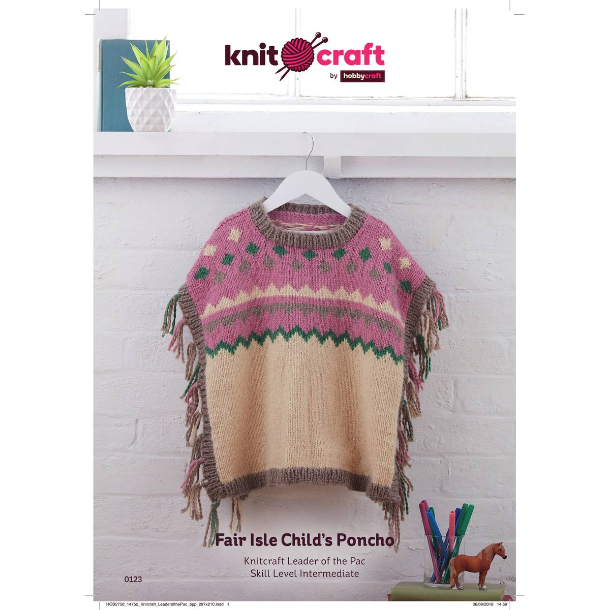 Knitting Pattern For Childs Poncho Knitcraft Fair Isle Childs Poncho Digital Pattern 0123