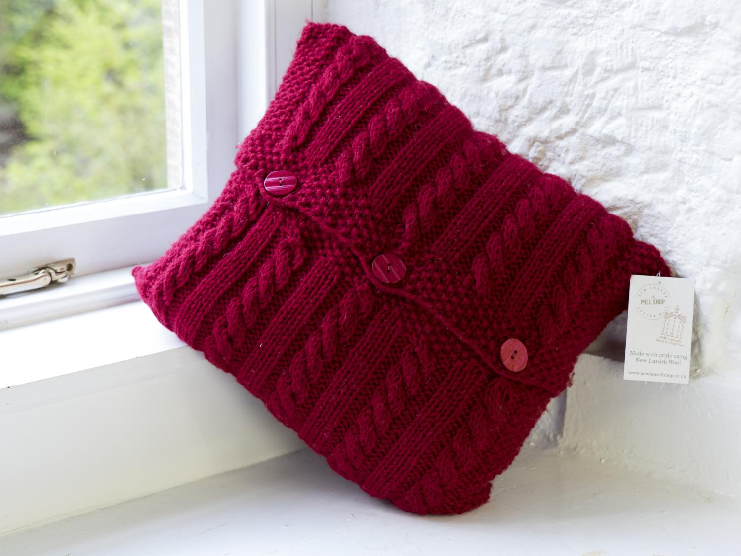 Knitting Pattern For Cushion Cover With Cables Cable Cushion Cover Chunky Pattern