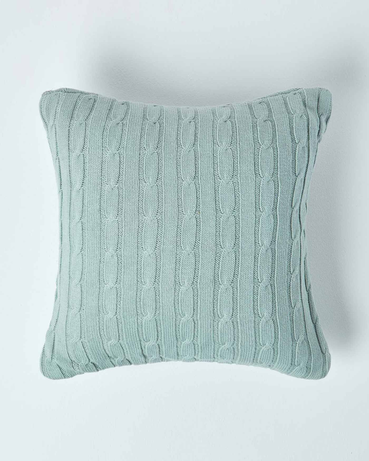 Knitting Pattern For Cushion Cover With Cables Cotton Cable Knit Cushion Covers