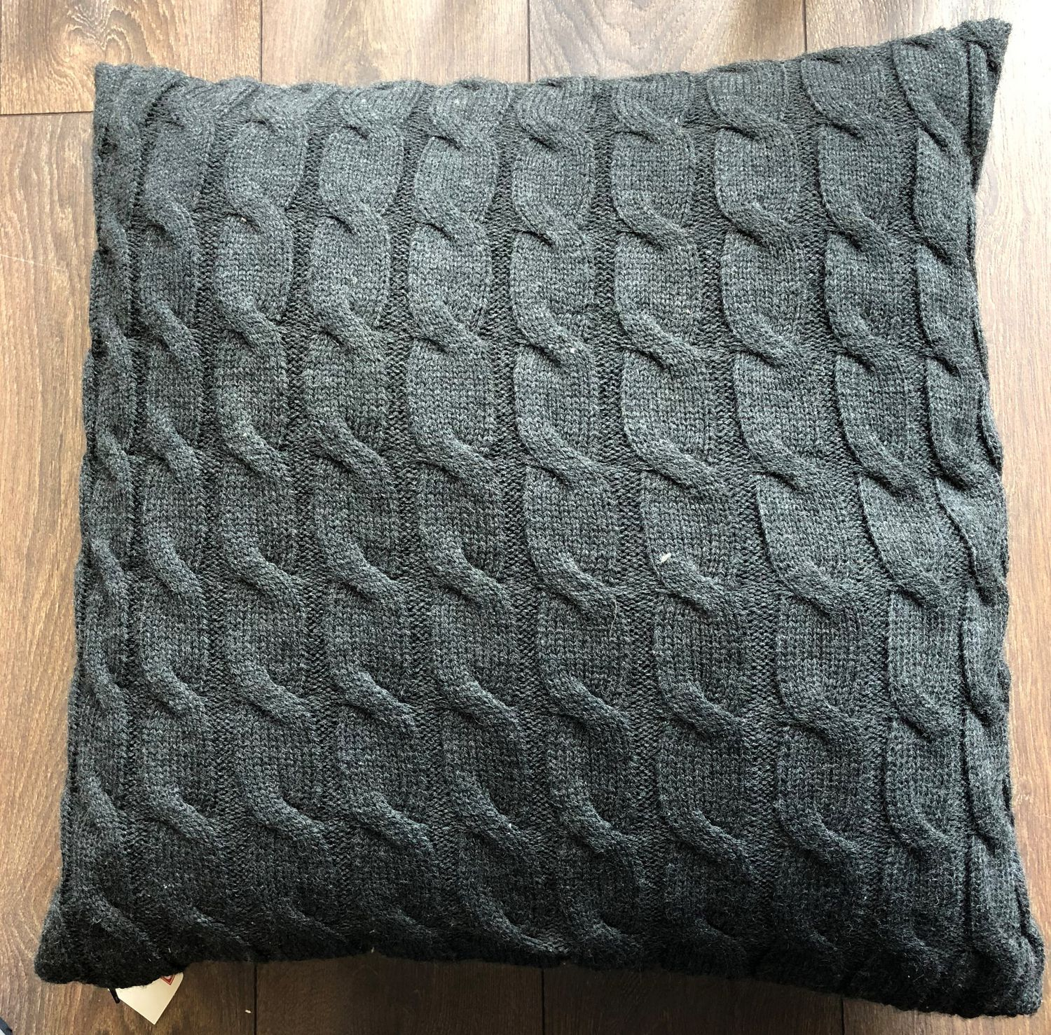 Knitting Pattern For Cushion Cover With Cables Fabstyles Cable Knit Grey Poly Filled Cushion Cover Walmart Canada