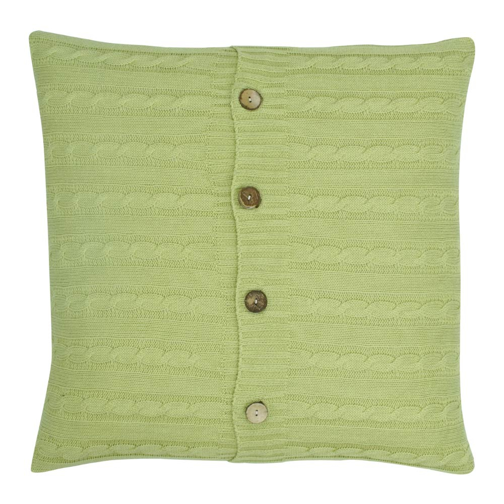 Knitting Pattern For Cushion Cover With Cables Light Green Cable Knit Cushion Cover 50cm X 50cm