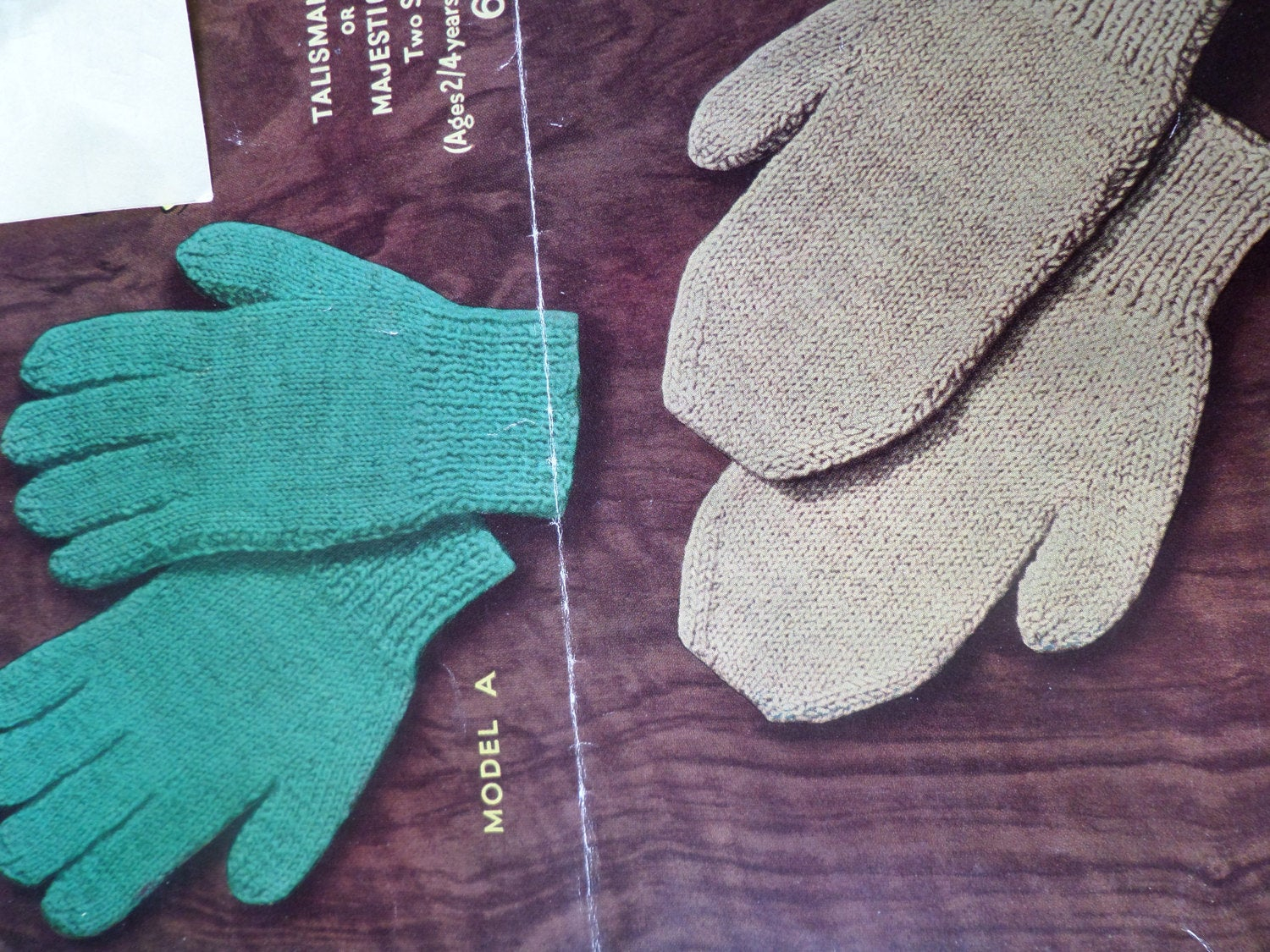 Knitting Pattern For Gloves Knitting Pattern Gloves And Mittens Children Boys And Girls 3 Ply Vintage