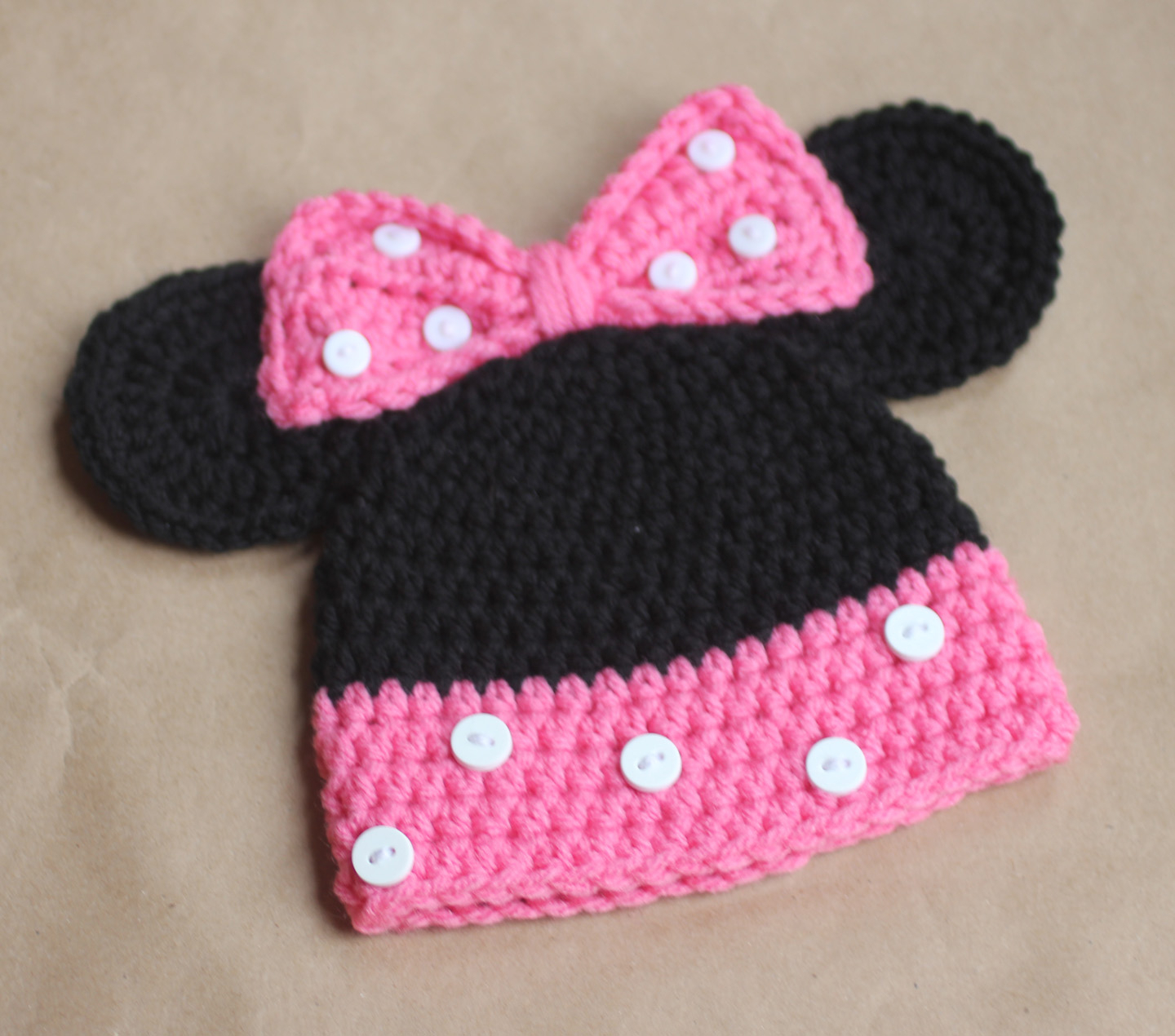 Knitting Pattern For Mickey Mouse Hat Crochet Hat Pattern For 1 Year Old Mickey And Minnie Mouse Crochet