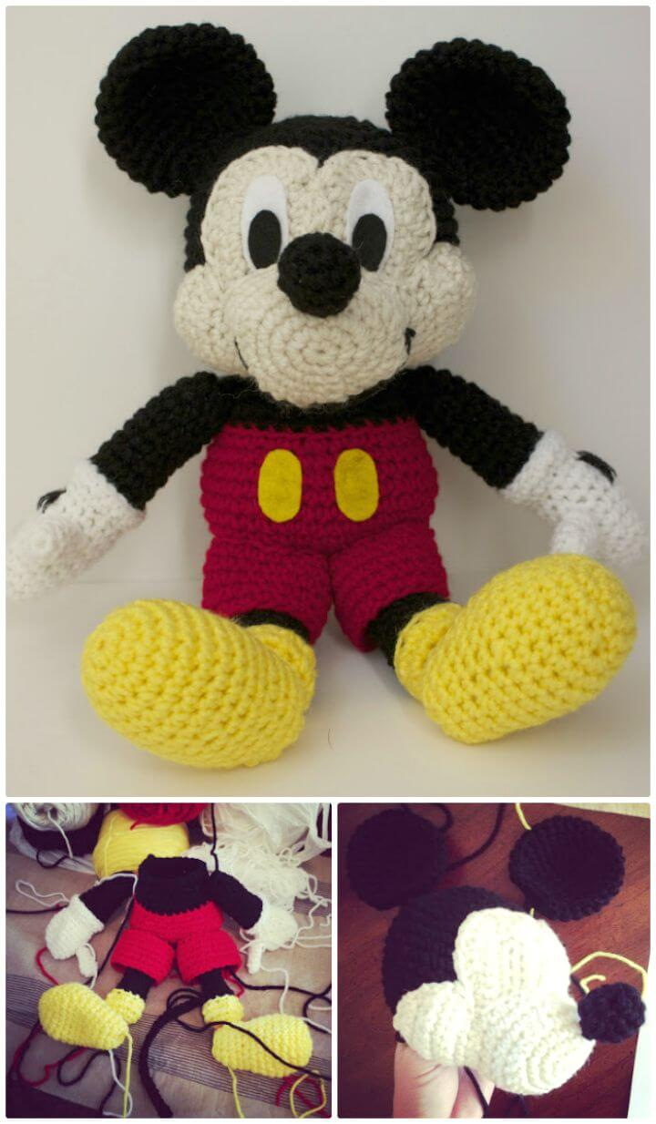 Knitting Pattern For Mickey Mouse Hat Crochet Mickey Mouse Patterns Hat Amigurumi Diy Crafts