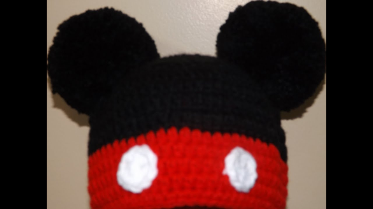 Knitting Pattern For Mickey Mouse Hat Crochet Mikey Mouse Hat