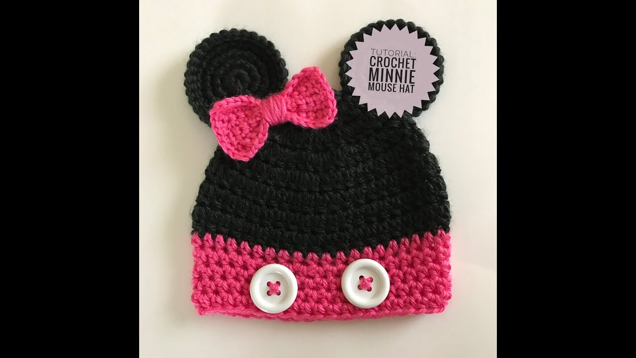 Knitting Pattern For Mickey Mouse Hat Crochet Minnie Mouse Hat Tutorial