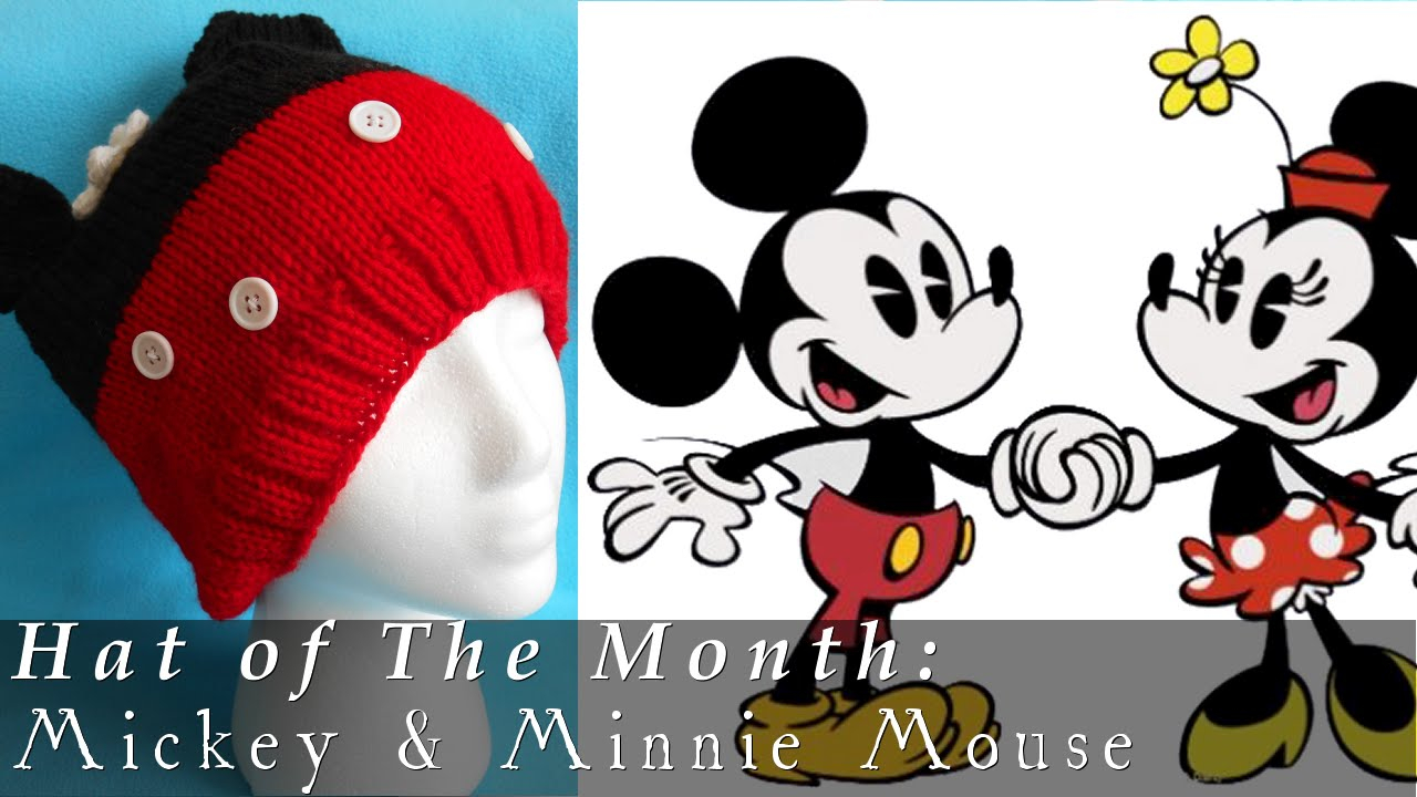 Knitting Pattern For Mickey Mouse Hat Hat Of The Month Nov 2014 Mickey Minnie Mouse