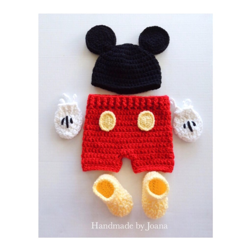 Knitting Pattern For Mickey Mouse Hat Mickey Mouse Diy Newborn Costumes For Halloween And Photo Shoots