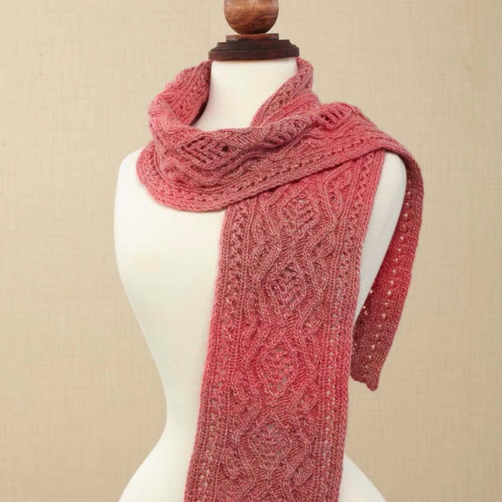 Knitting Pattern For Scarfs Free Free Cable And Lace Scarf Knitting Pattern Patterns Knitting