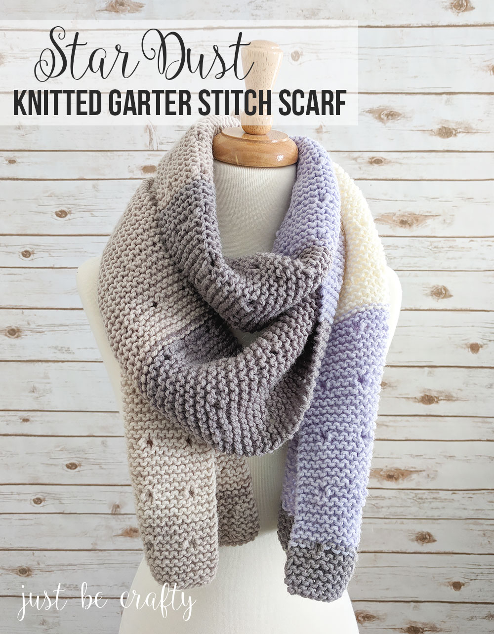 Knitting Pattern For Scarfs Star Dust Knitted Garter Stitch Scarf Pattern Just Be Crafty