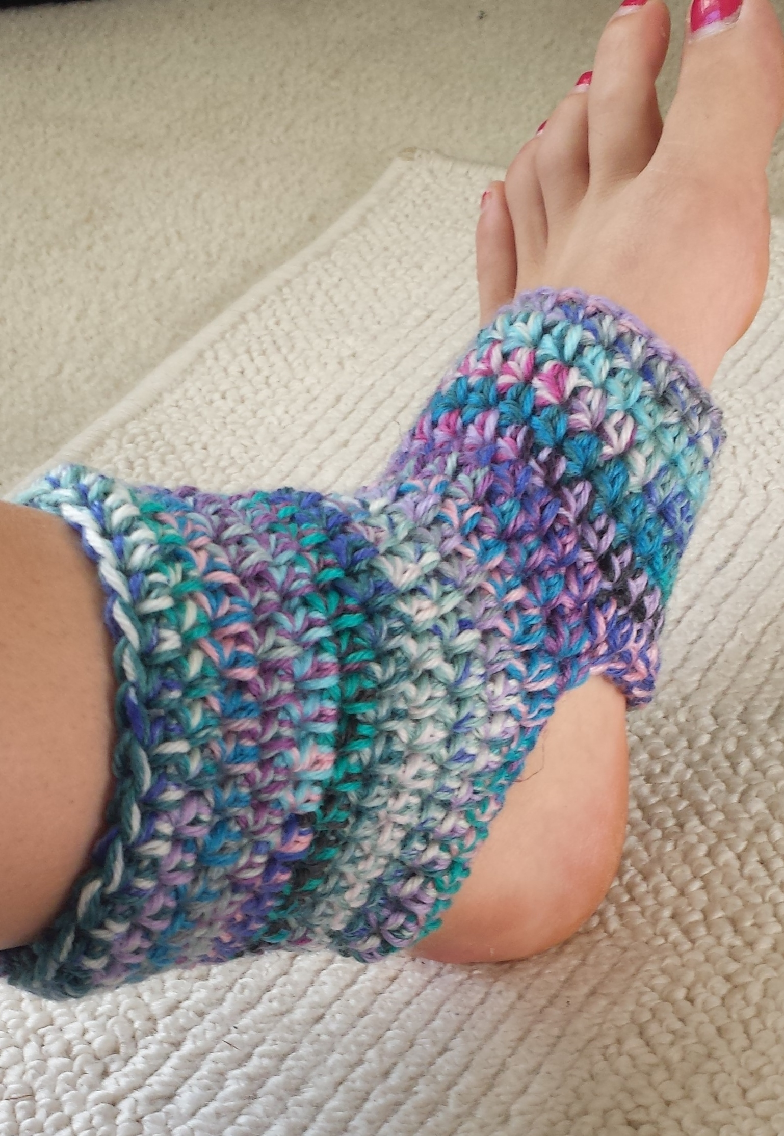 Knitting Pattern For Yoga Socks Strike Your Warrior Pose In Crocheted Yoga Socks Never Too Much Yarn