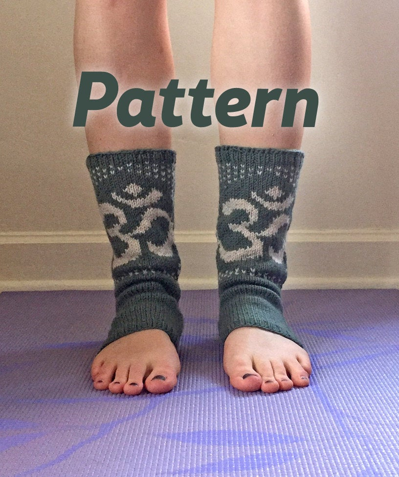 Knitting Pattern For Yoga Socks Yoga Sock Knitting Pattern Om Yoga Socks