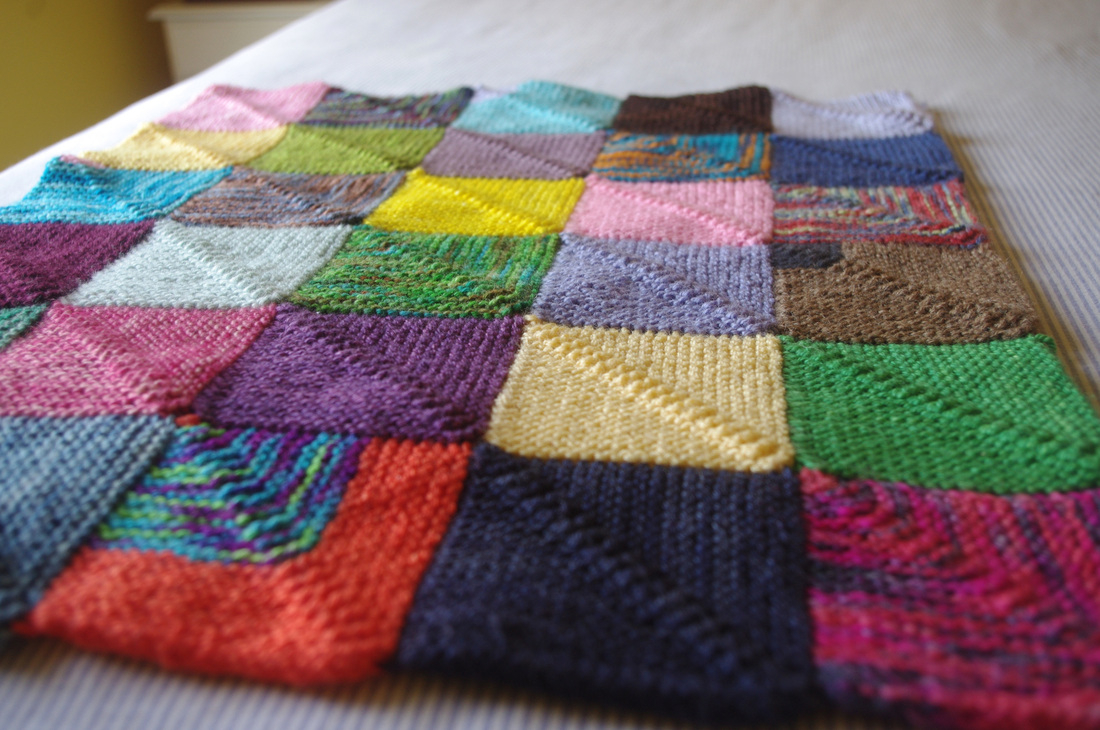 Knitting Patterns Afghans Knitting Blankets And A Pattern For Mitred Squares Knit As You Go