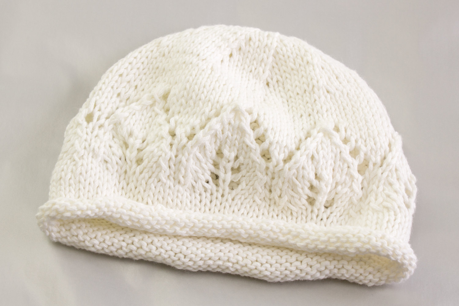 Knitting Patterns Baby Hat Knitting Pattern Newborn Ba Hat Ba Hat With Lace Panel Ba Beanie Ba Hat Rolled Edge Ba Hat Newborn Beanie