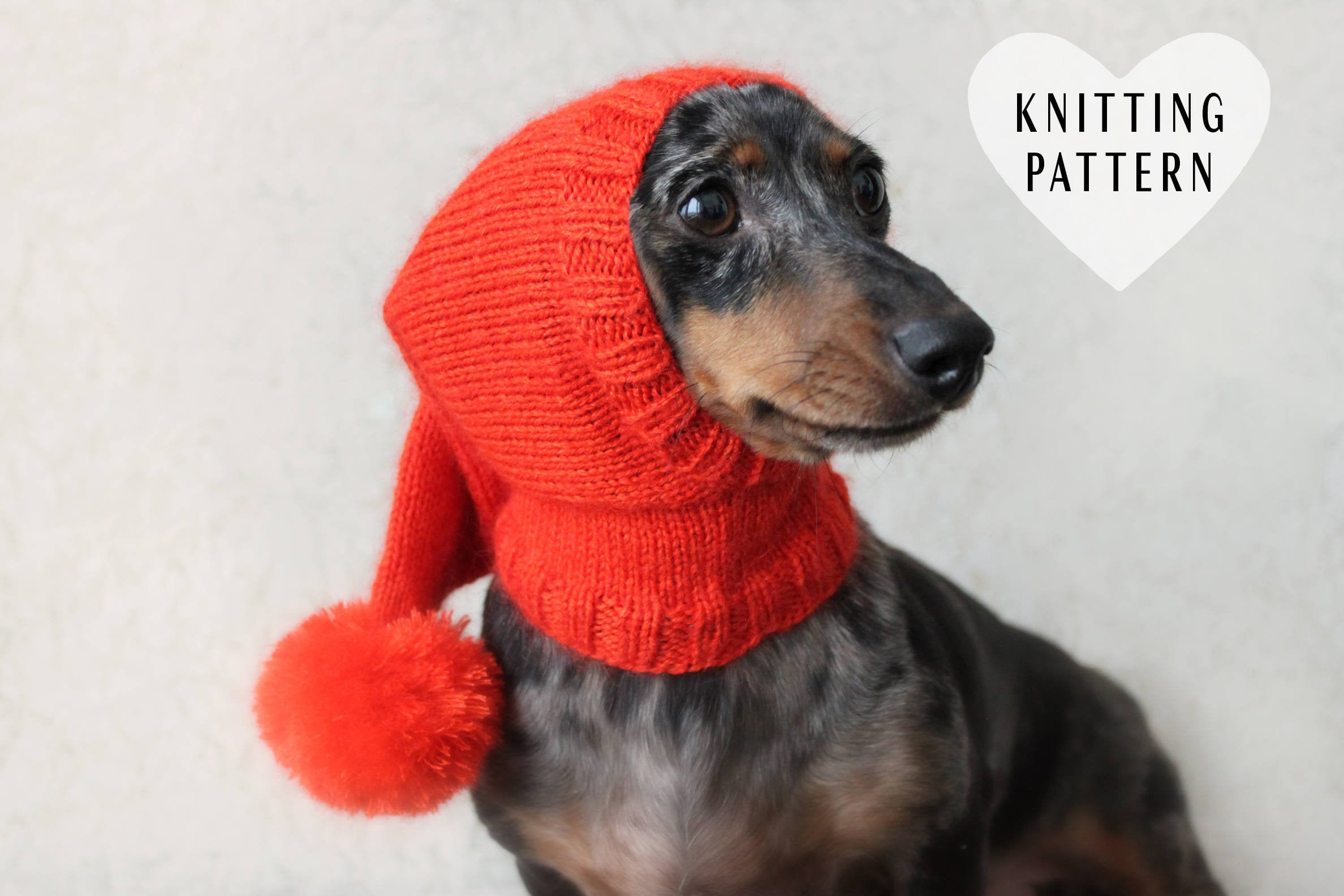 Knitting Patterns Dog Coats Knitting Pattern Dog Hat Dachshund Hat Pet Clothes Pet Hat Wiener Dog Dogs Knitted Hat Knit Pet Hat Shibui Silk Cloud Pom Pom