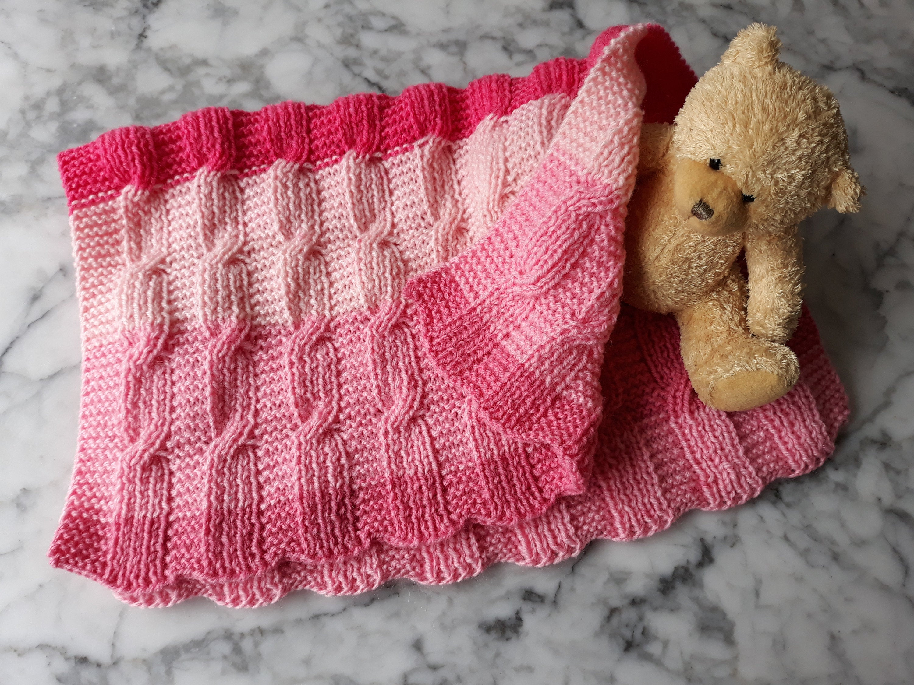 Knitting Patterns For Baby Blankets Easy Ba Blanket Knitting Pattern Instant Download Pdf Easy Aran
