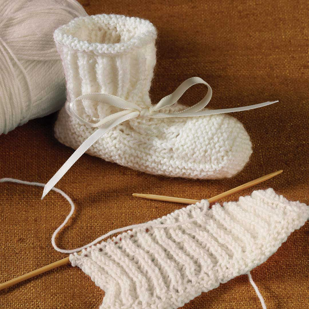 Knitting Patterns For Baby Booties Ba Booties From A Vintage Knitting Pattern Interweave