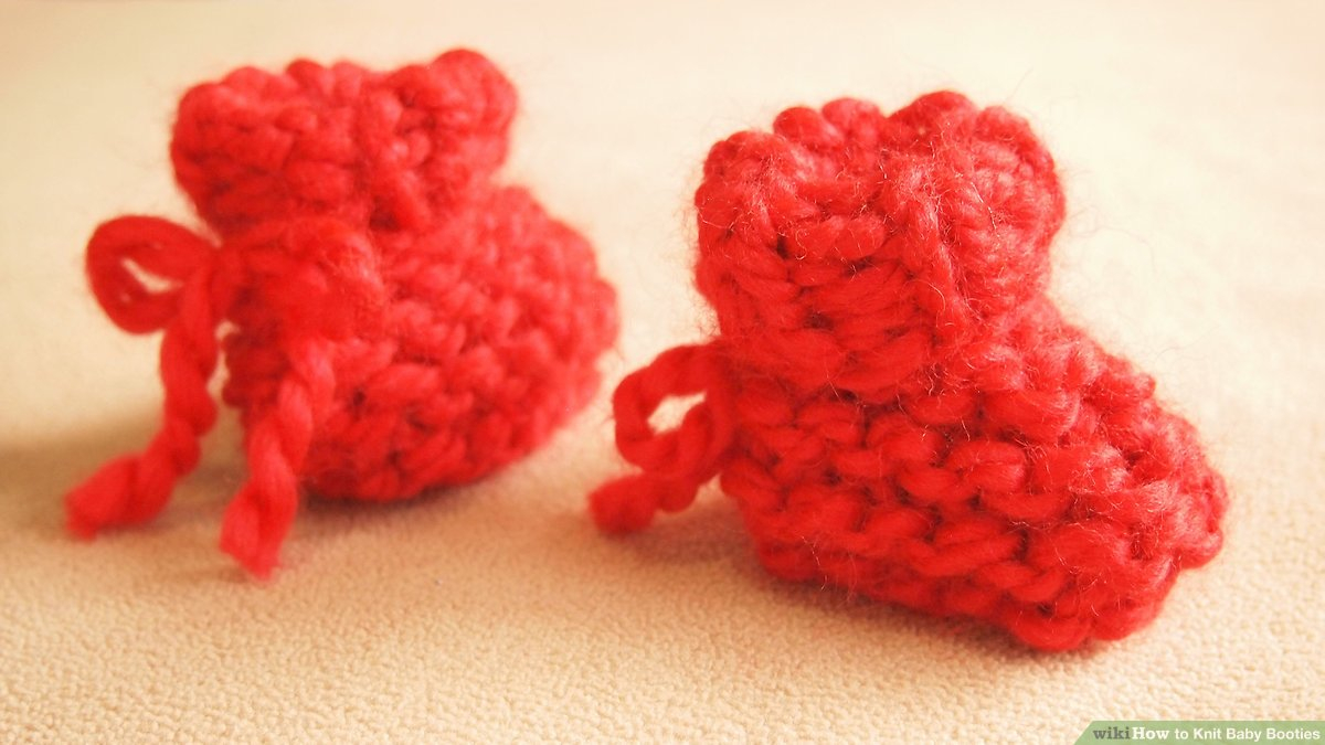 Knitting Patterns For Baby Booties How To Knit Ba Booties 12 Steps With Pictures Wikihow