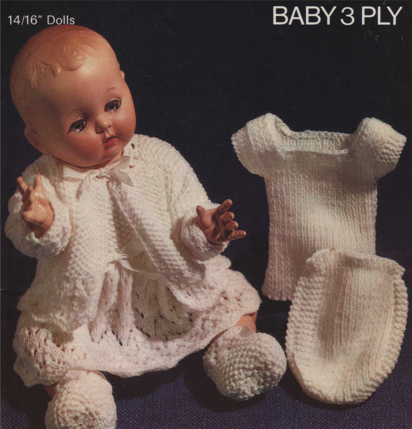 Knitting Patterns For Baby Dolls Clothes Dolls Clothes Knitting Pattern Pdf For 14 And 16 Inch Doll Ba Dolls