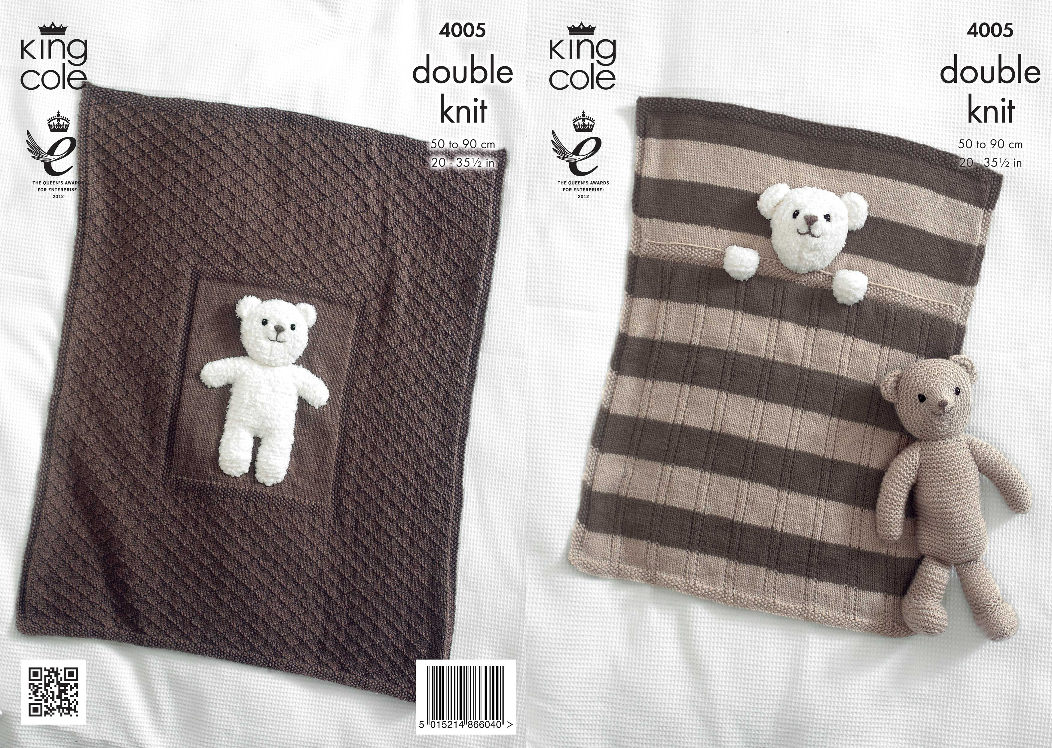 Knitting Patterns For Baby Toys Details About King Cole Double Knitting Pattern Blanket Teddy Bear Toy Cuddles Comfort Dk 4005