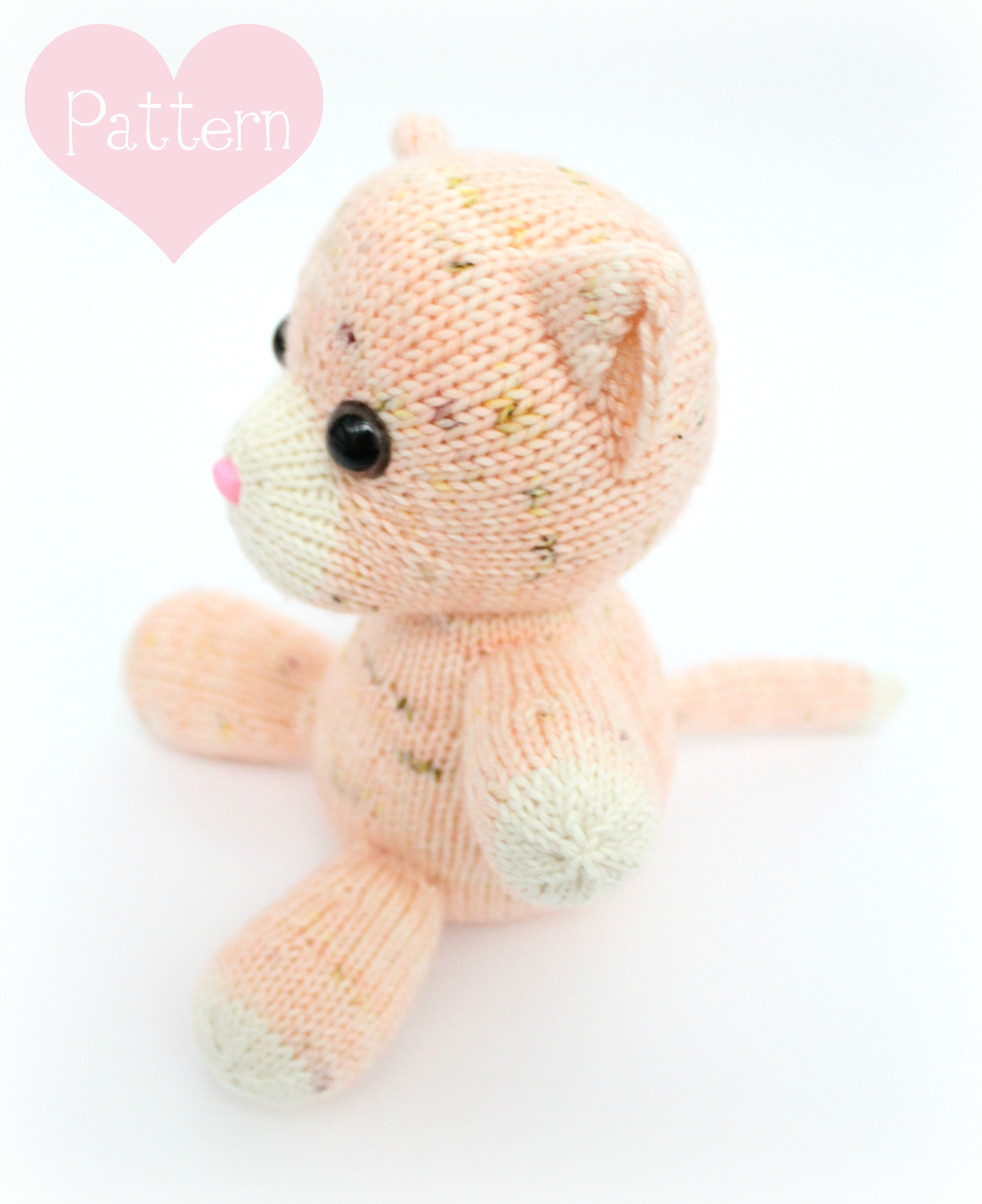 Knitting Patterns For Cat Toys Free Knitting Pattern Peaches The Kitten Knitted Toy Cat Pattern