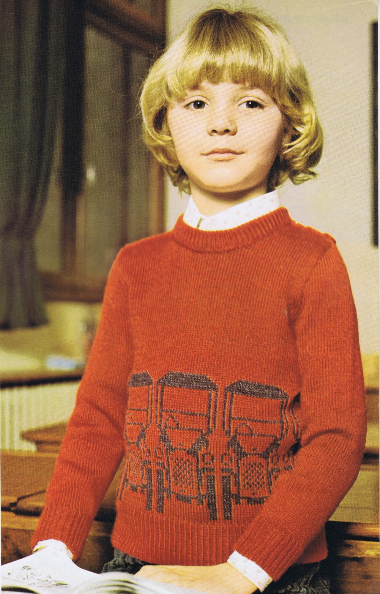 Knitting Patterns For Childrens Sweaters Free Free Knitting Pattern Vintage Boys Car Pullover
