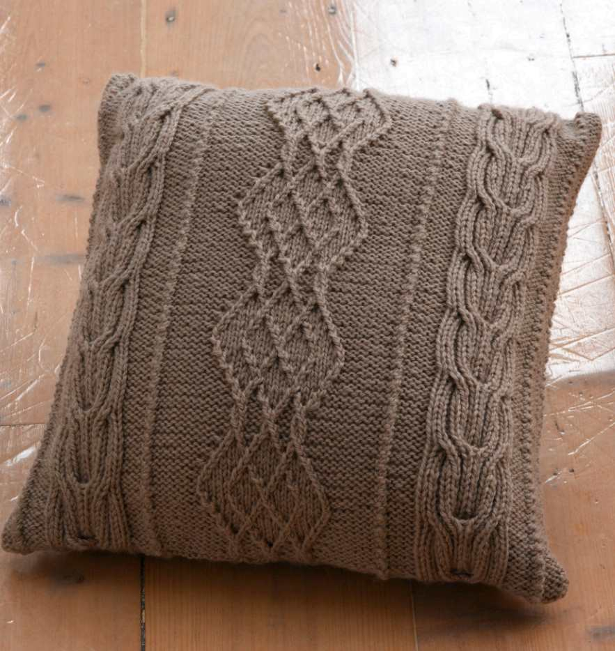 Knitting Patterns For Cushions Aran Cushion Free Knitting Pattern