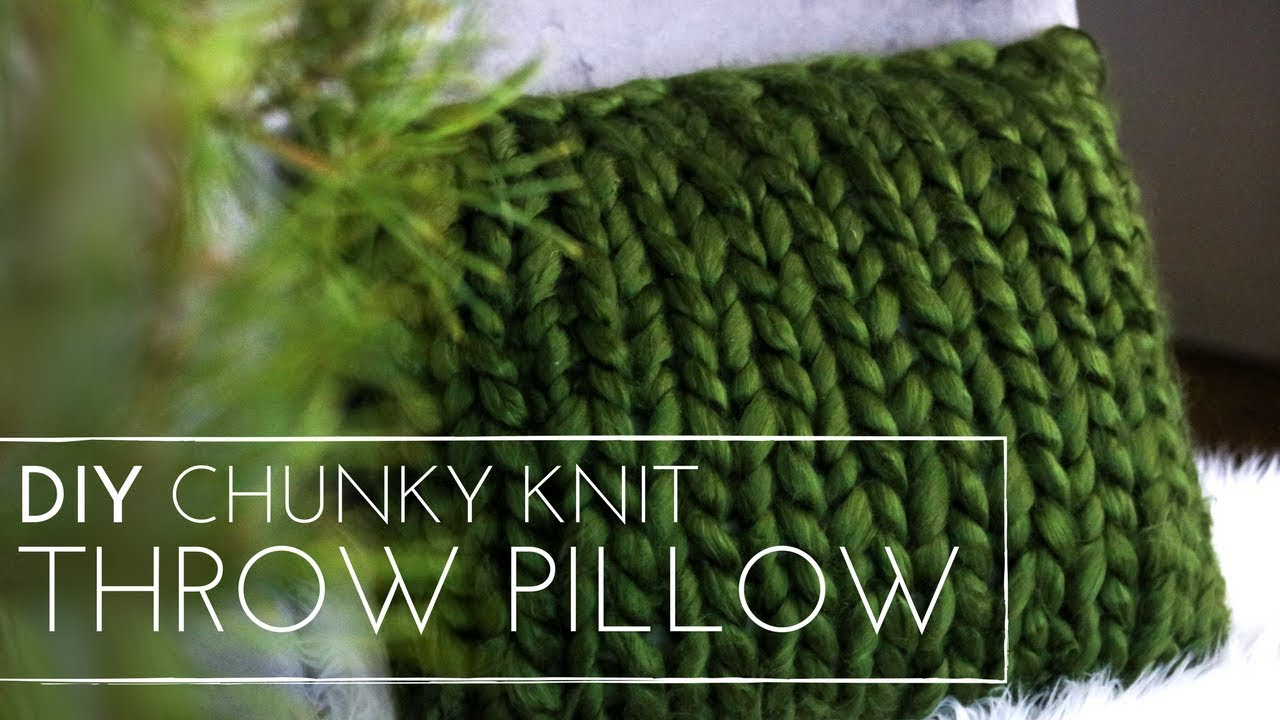 Knitting Patterns For Cushions Chunky Knit Diy Throw Pillow Knit Pillow Last Minute Knitting