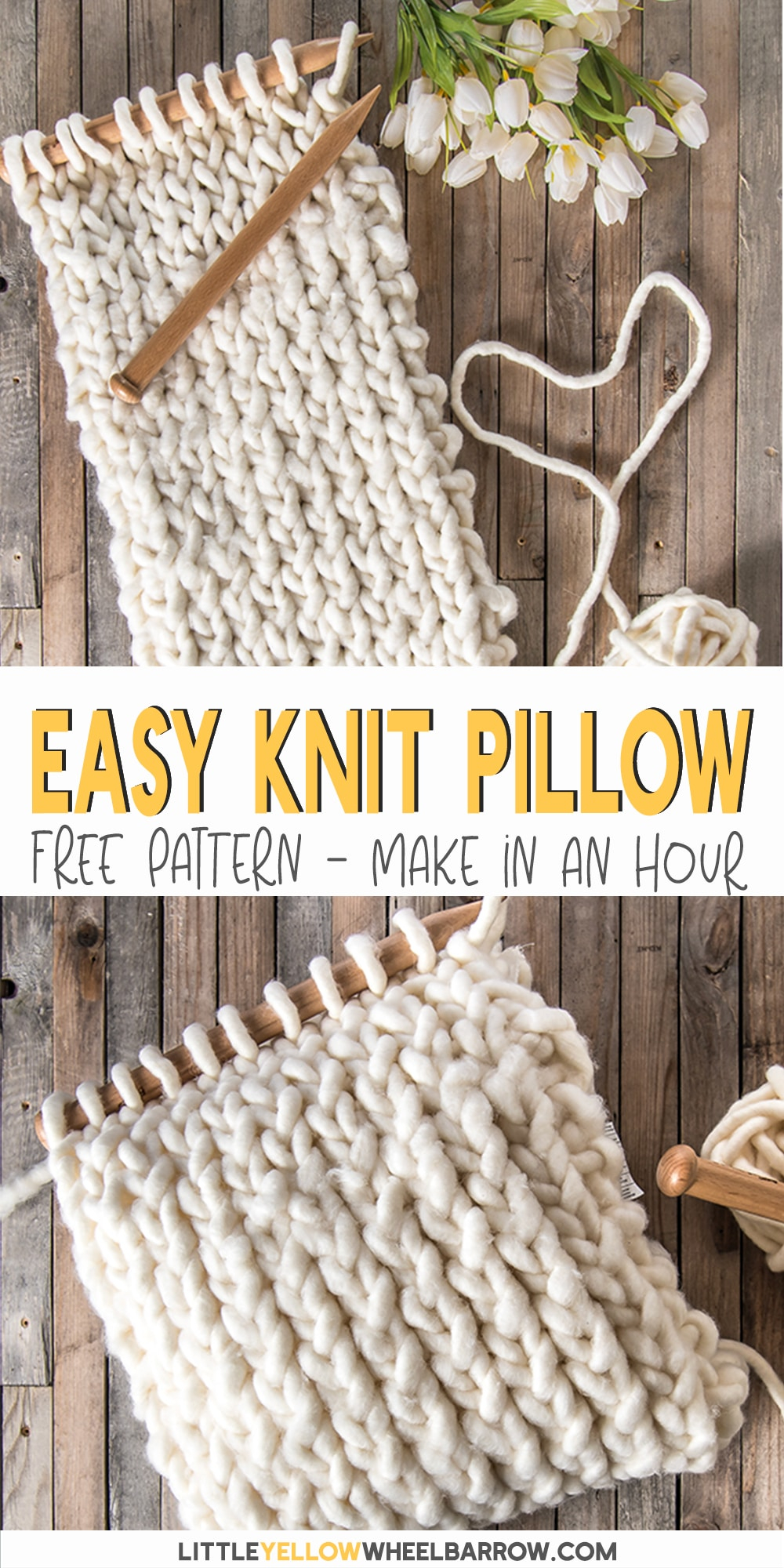 Knitting Patterns For Cushions How To Make A Chunky Knit Pillow Cover In Under An Hour