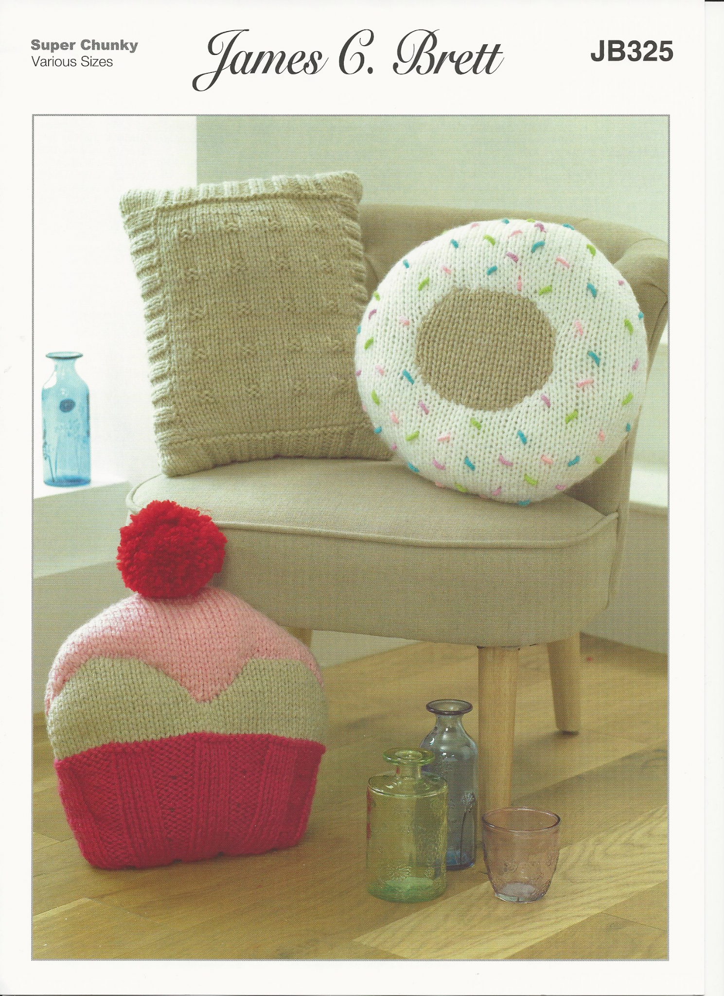 Knitting Patterns For Cushions James C Brett Cushions Knitting Pattern In Super Chunky Jb325
