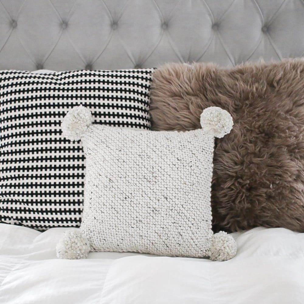 Knitting Patterns For Cushions Project Files Knit Pom Pom Pillow Pattern The Sweeter Side Of