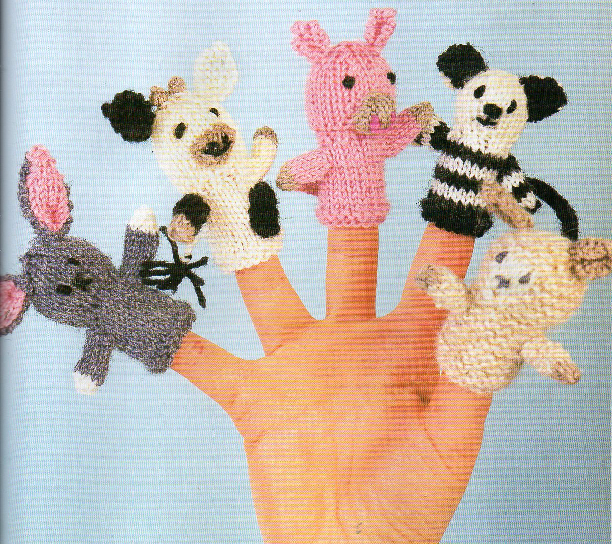 Knitting Patterns For Finger Puppets 5 Farm Animals Finger Puppets Knitting Pattern Ba Child Toddler Toy Rabbit Cow Pig Lamb Mouse Knitting Pattern Pdf Instant Download