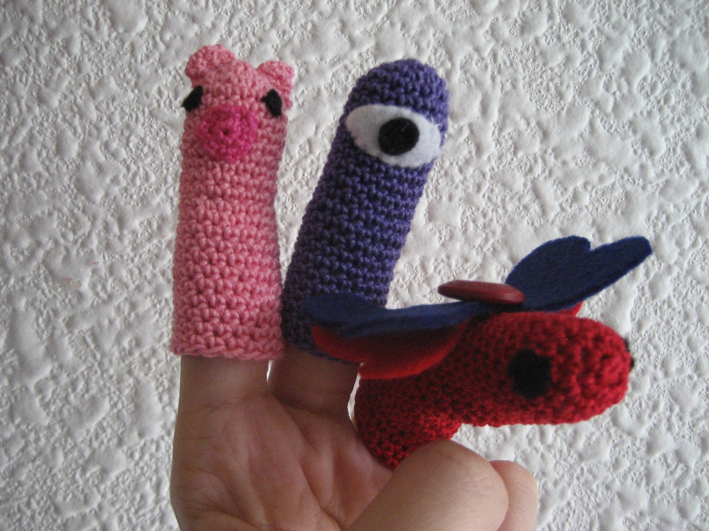 Knitting Patterns For Finger Puppets Crochet Finger Puppets Free Pattern Here Alessandrahayden Flickr