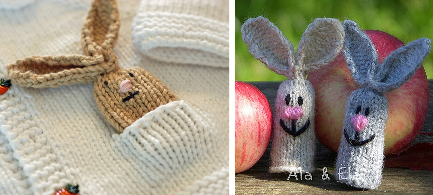 Knitting Patterns For Finger Puppets Fun Knitted Hare Finger Puppets Free Knitting Pattern