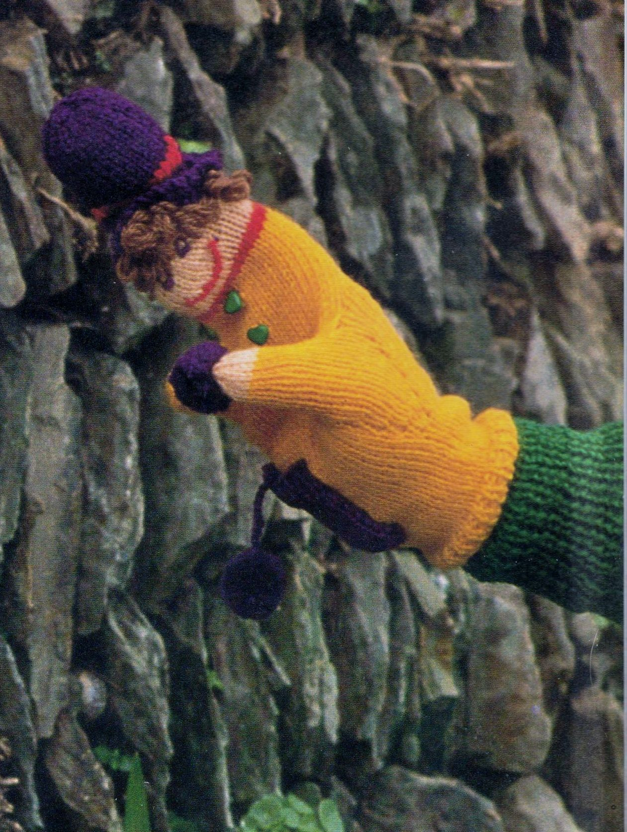 Knitting Patterns For Finger Puppets Pdf Vintage Knitting Pattern Little Jack Horner Finger Puppet Mittens Glove Puppet