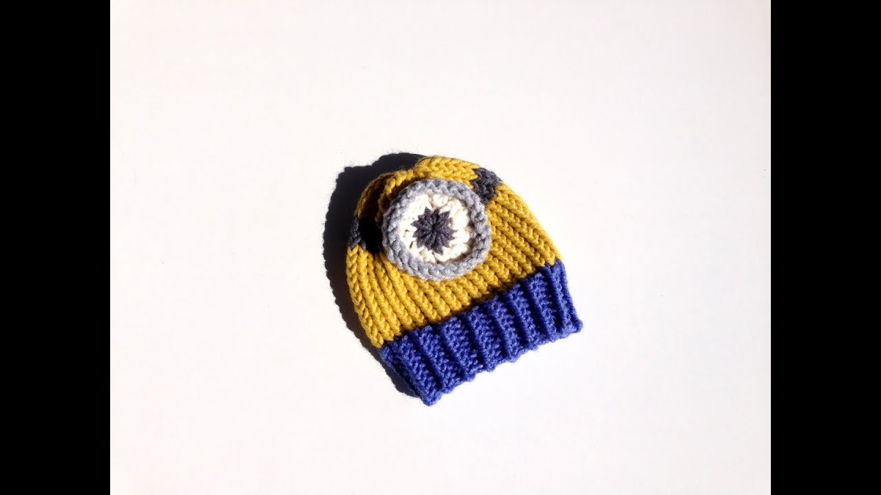 Knitting Patterns For Minion Hats How To Loom Knit A Minion Hat Diy Tutorial