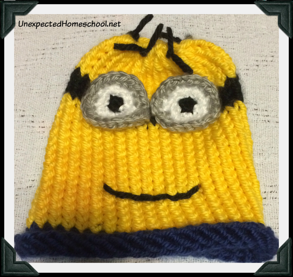 Knitting Patterns For Minion Hats Unexpected Homeschool Knitted Childs Minion Hat