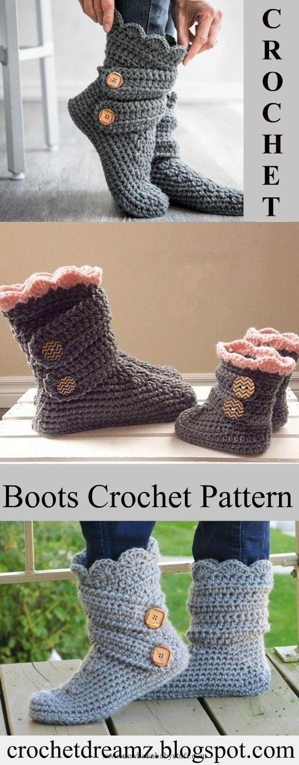 Knitting Patterns For Slipper Boots Ba Knitting Patterns Womans Slipper Boots Crochet Pattern